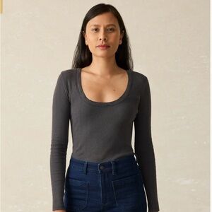 NWT Faherty Pacific Pointelle Scoop Neck